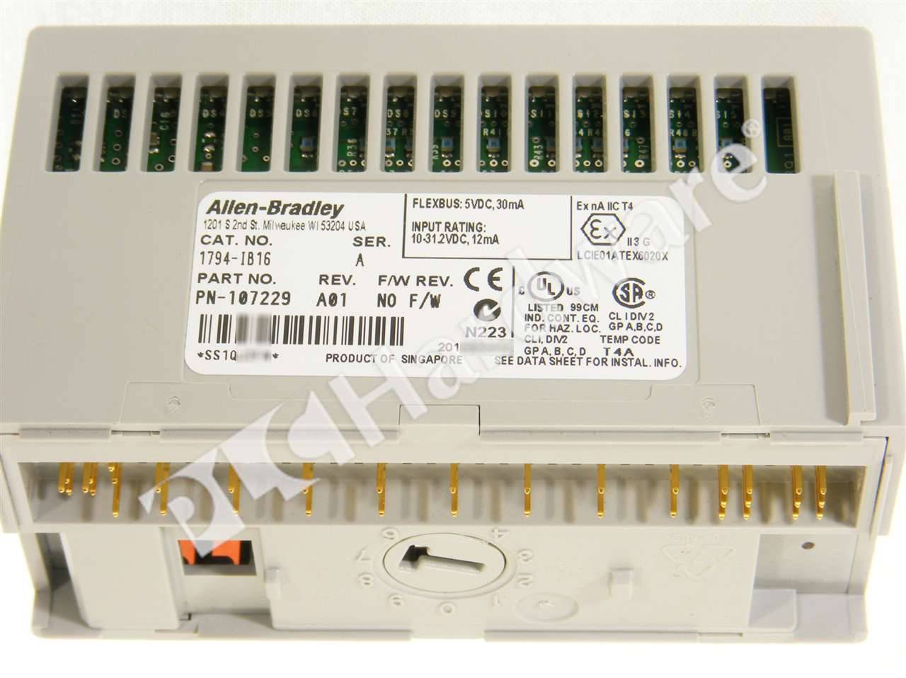 PLC Hardware - Allen Bradley 1794-IB16 Series A, Used in a PLCH Packaging