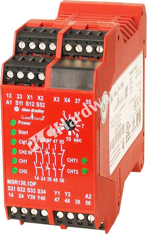 PLC Hardware: Allen-Bradley 440R-M23088 Safety Relay MSR138.1DP 24V AC