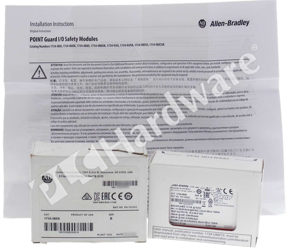 US$ 337.74 - New sealed Allen Bradley 1734-IB8SK POINT Digital Input 24V DC  8-Ch Safety-Rated - m. - plc manufacturers, PLC supplier,  PLC distributor