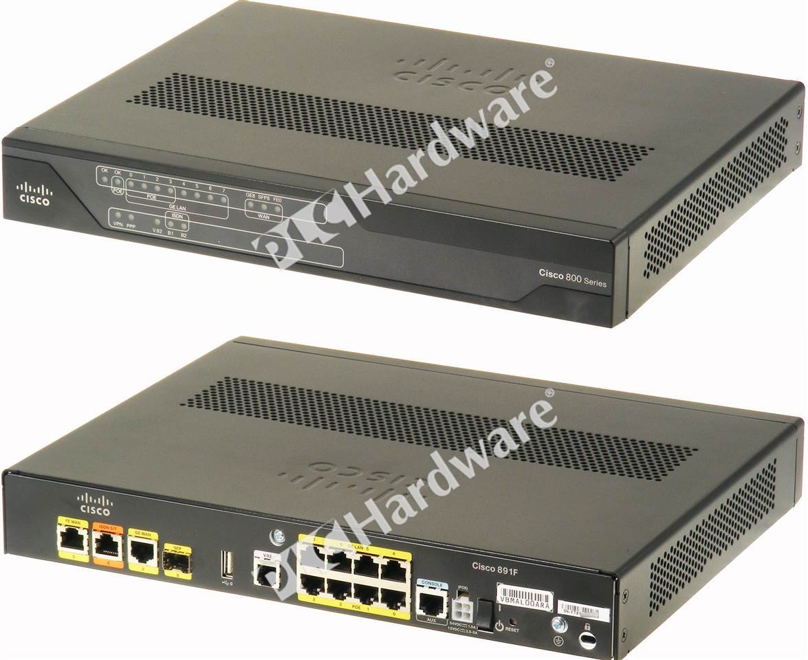 Postcode bedriegen duidelijkheid PLC Hardware: Cisco C891F-K9 890 Router with 1-FE, 1-GE/SFP, 8-GE LAN, Modem