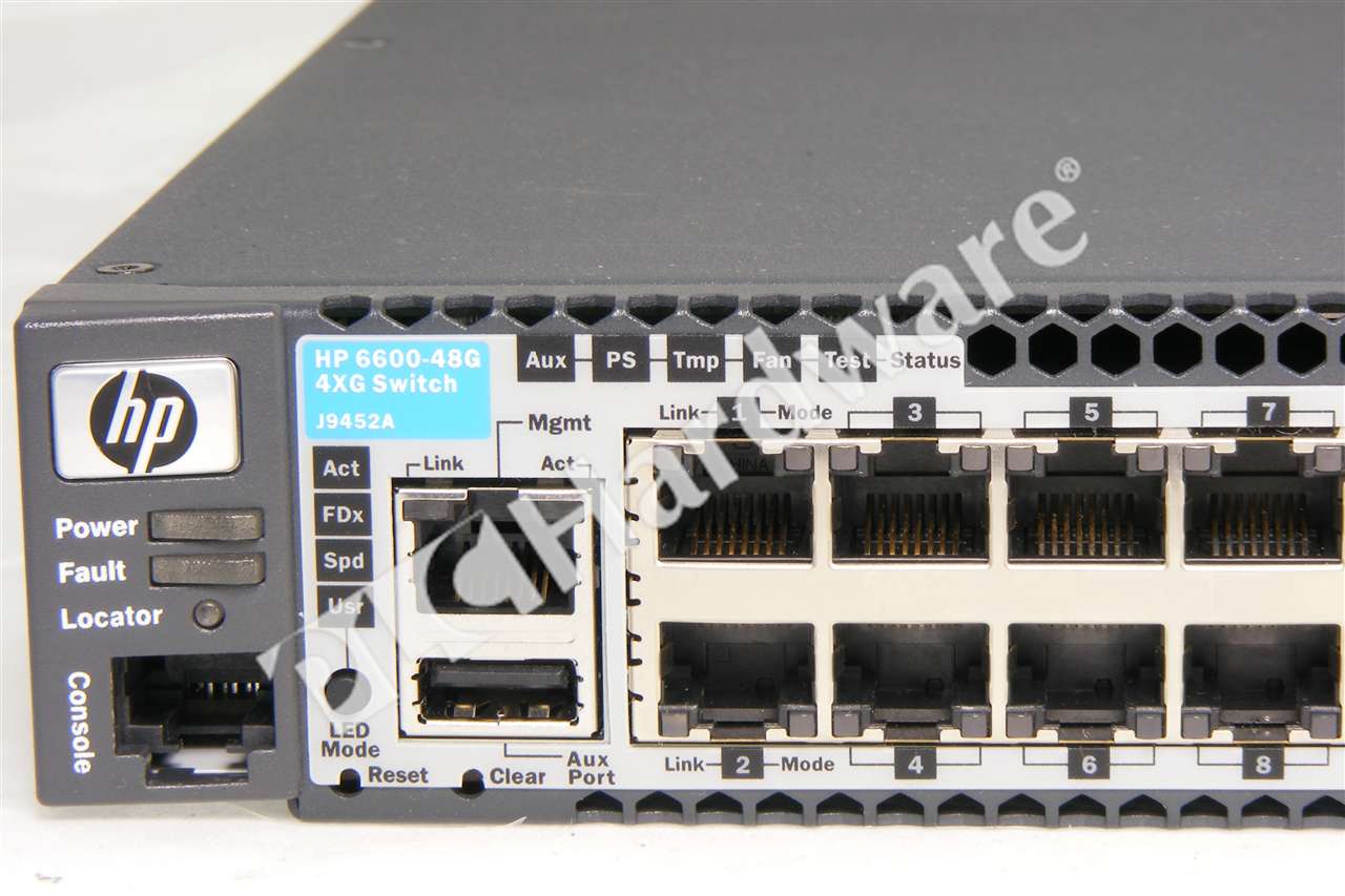 PLC Hardware: HP ProCurve J9452A Switch 6600-48G-4XG 48-P GE-T & 4