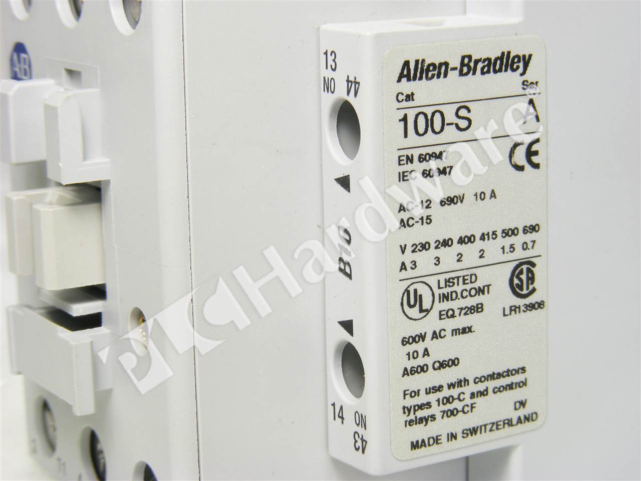 ALLEN BRADLEY 100-C30D10 CONTACTOR, 30 AMP, 3-POLE, 120 V