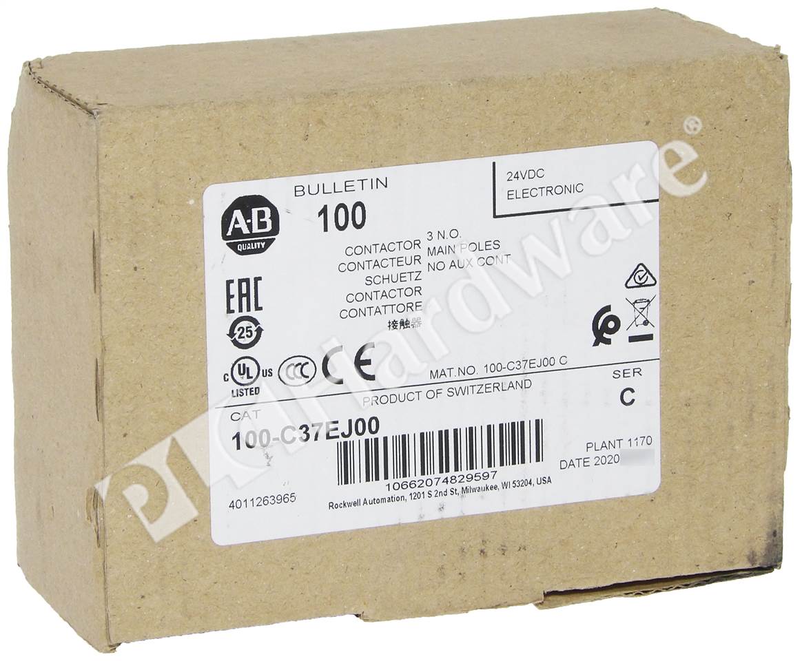 PLC Hardware - Allen Bradley 100-C30D10 Series C, Used PLCH Packaging