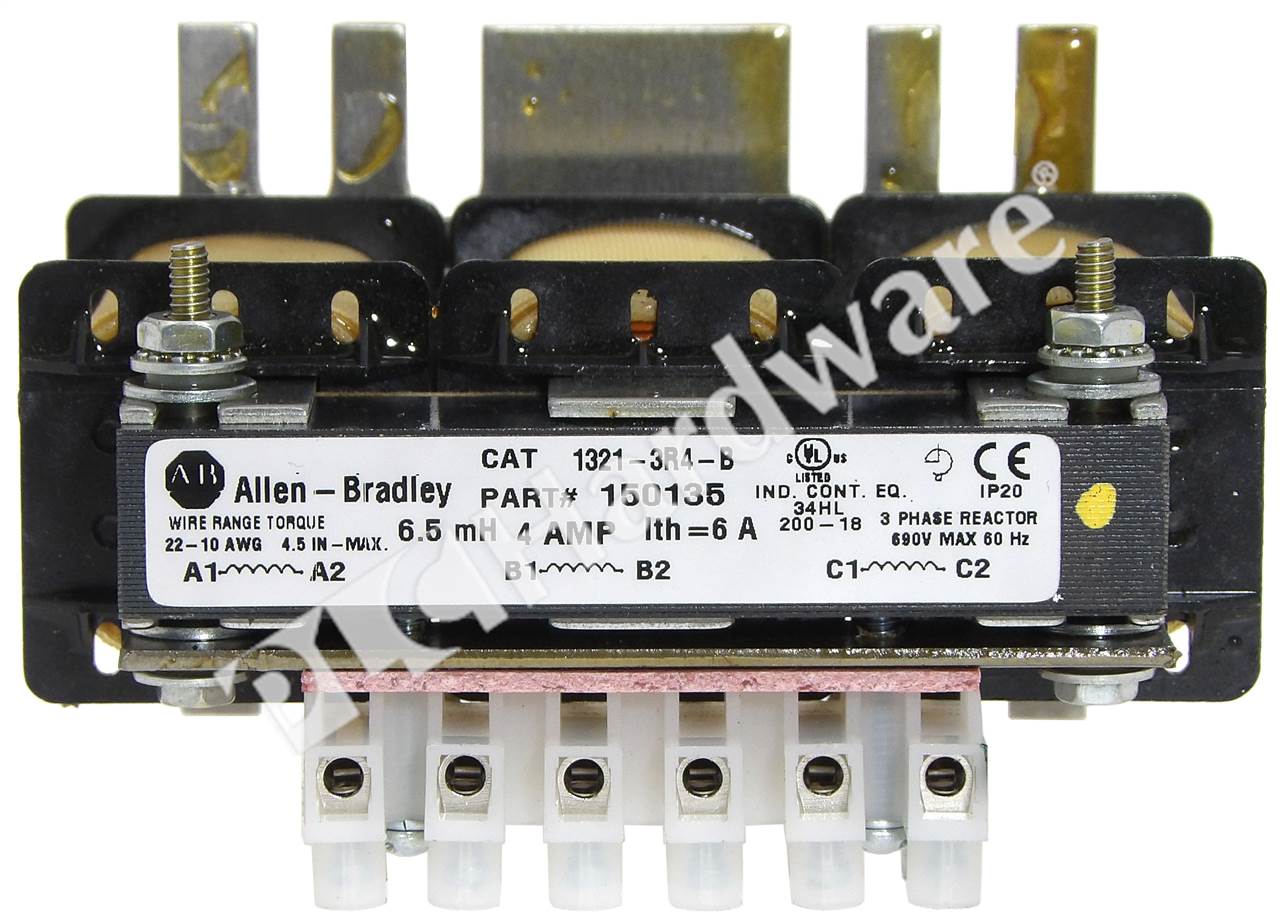 PLC Hardware: Allen-Bradley 1321-3R4-B Line Reactor, 3 Phase, Open, 4A ...