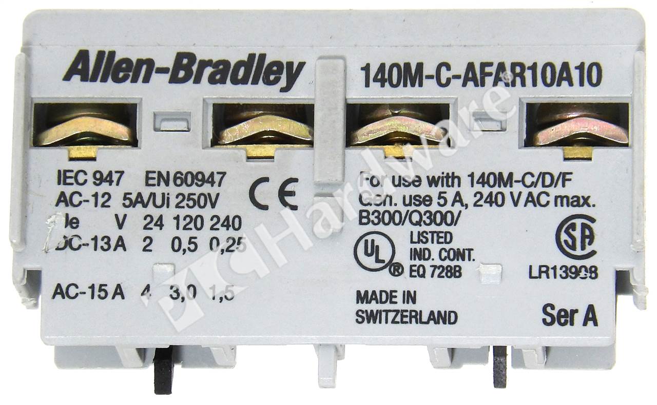 PLC Hardware Allen Bradley 140M C AFAR10A10 Trip Indicating Auxiliary