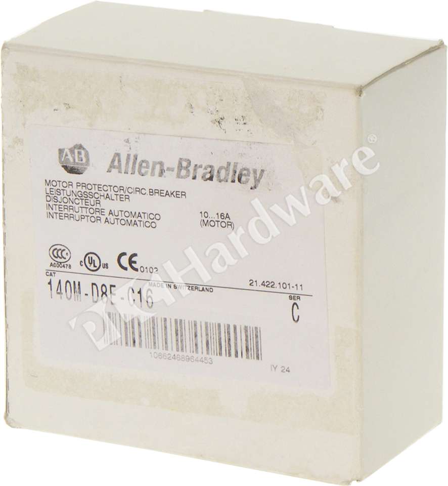 PLC Hardware: Allen-Bradley 140M-D8E-C16 MP Circuit Breaker, 10-16A