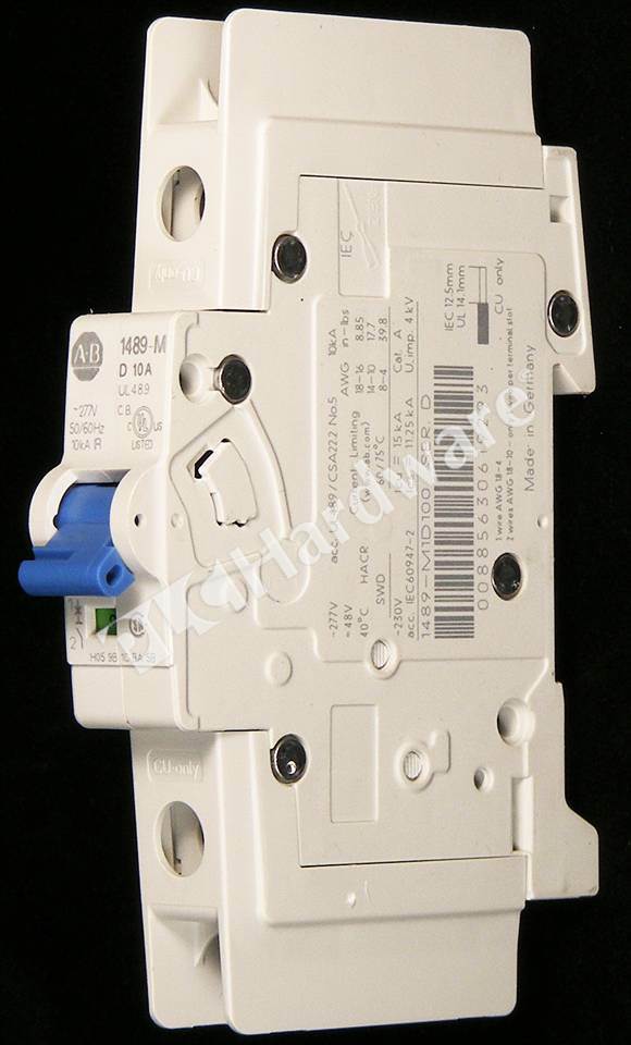 PLC Hardware: Allen-Bradley 1489-M1D100 Miniature Circuit Breaker, 1-P, 10A