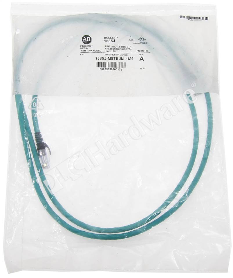 PLC Hardware: Allen-Bradley 1585J-M8TBJM-1M9 EtherNet Cable, 2 x