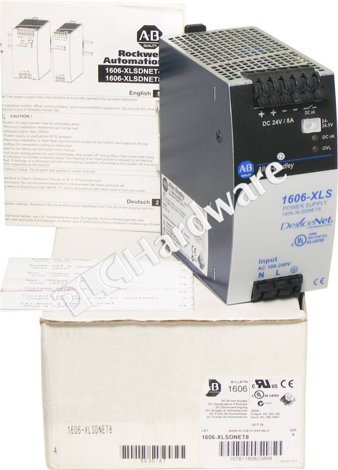 PLC Hardware: Allen-Bradley 1606-XLSDNET8 DeviceNet Power Supply