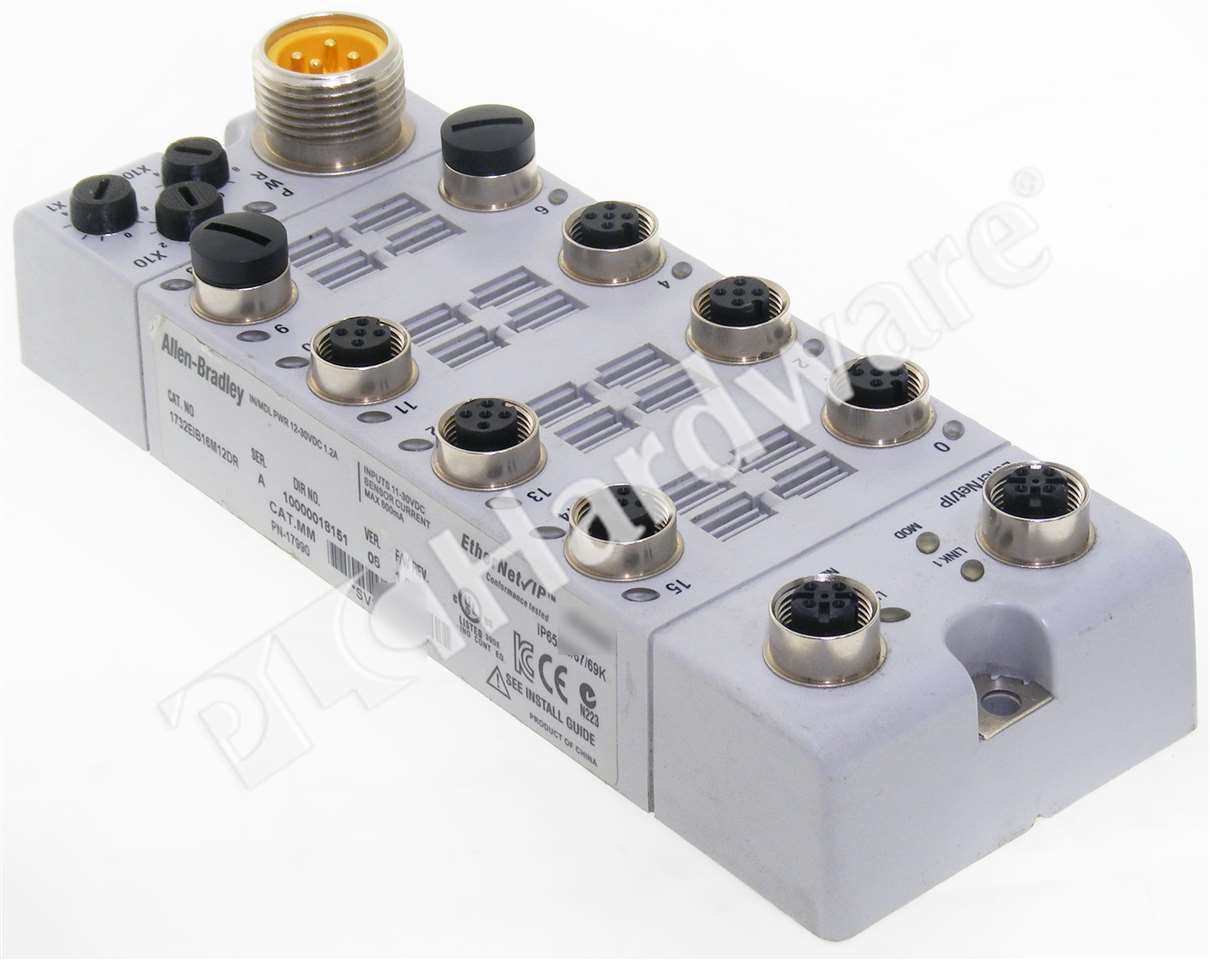 Allen Bradley 1732E-IB16M12DR /A ArmorBlock EtherNet/IP Input Module 16 ...