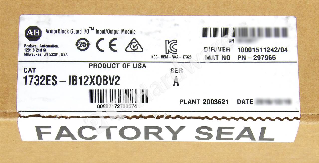 PLC Hardware: Allen-Bradley 1732ES-IB12XOBV2 ArmorBlock Guard EtherNet I/O