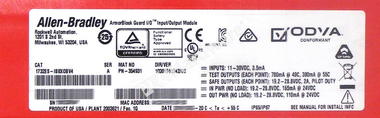 PLC Hardware - Allen Bradley 1732ES-IB8XOBV4 Series A, Surplus Sealed ...