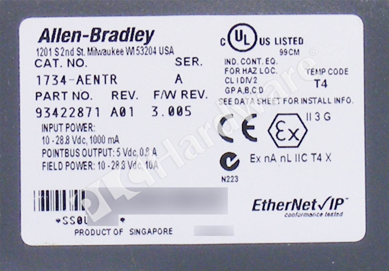 Plc Hardware Allen Bradley Aentr Series A Surplus Sealed Pre Owned