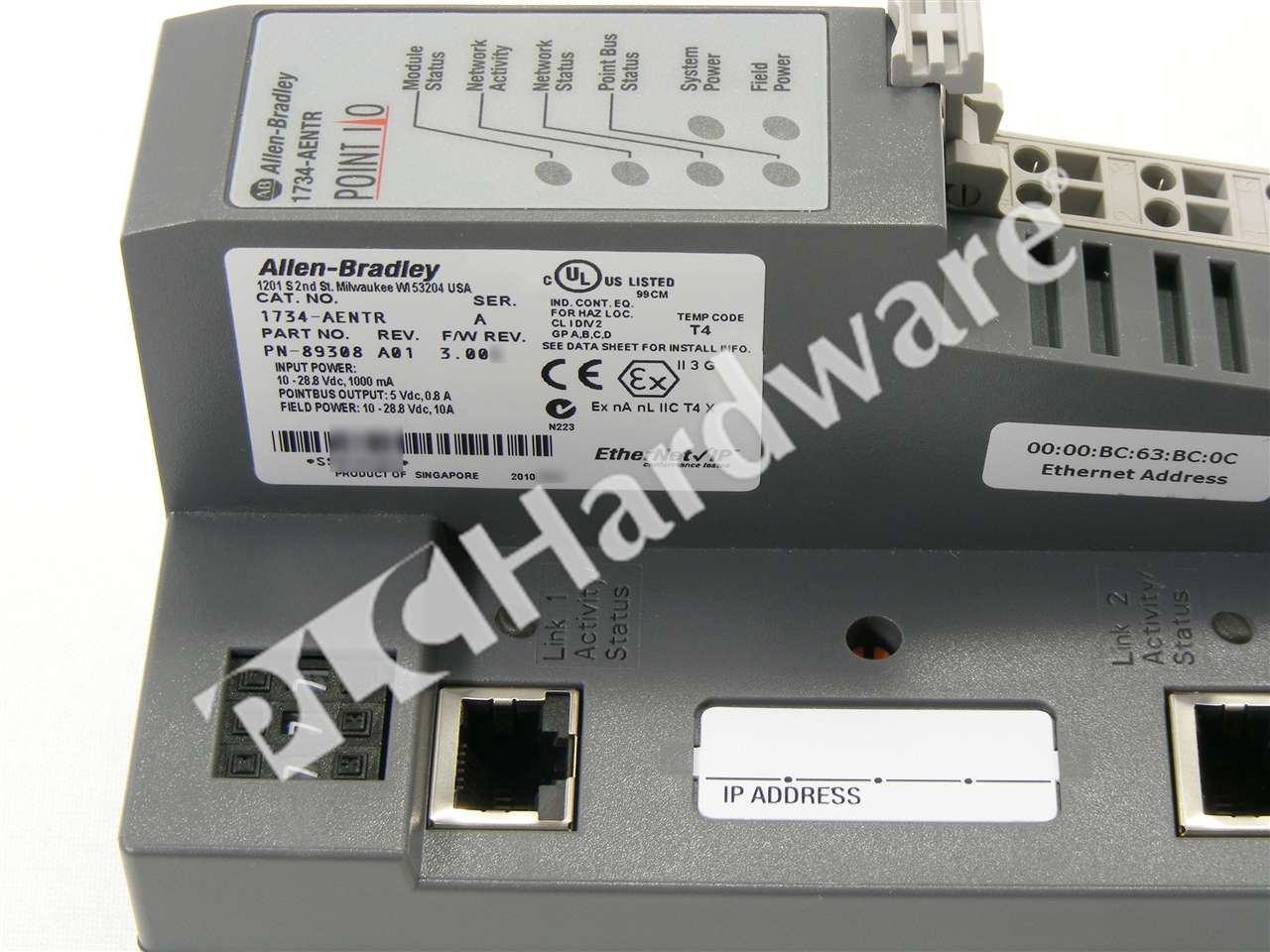 PLC Hardware - Allen Bradley 1734-AENTR Series A, Used in PLCH Packaging