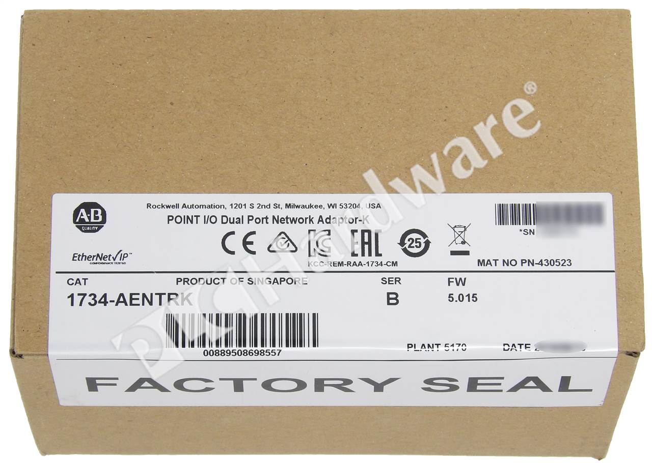 PLC Hardware: Allen-Bradley 1734-AENTRK 2-Port EtherNet/IP I/O Adapter 24V