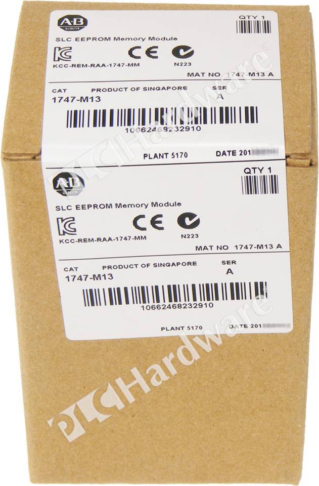 PLC Hardware: Allen-Bradley 1747-M13 SLC 500 Flash Memory Module, 64K