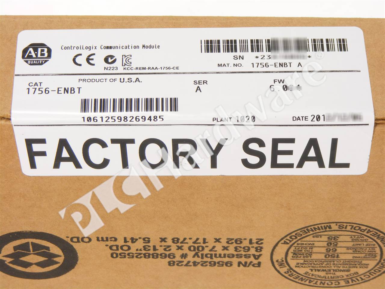 PLC Hardware - Allen Bradley 1756-ENBT Series A, New Factory Sealed