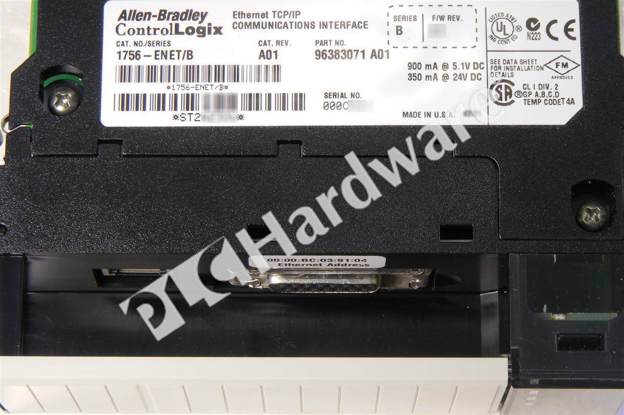 PLC Hardware - Allen Bradley 1756-ENET Series B, Used In A PLCH Packaging