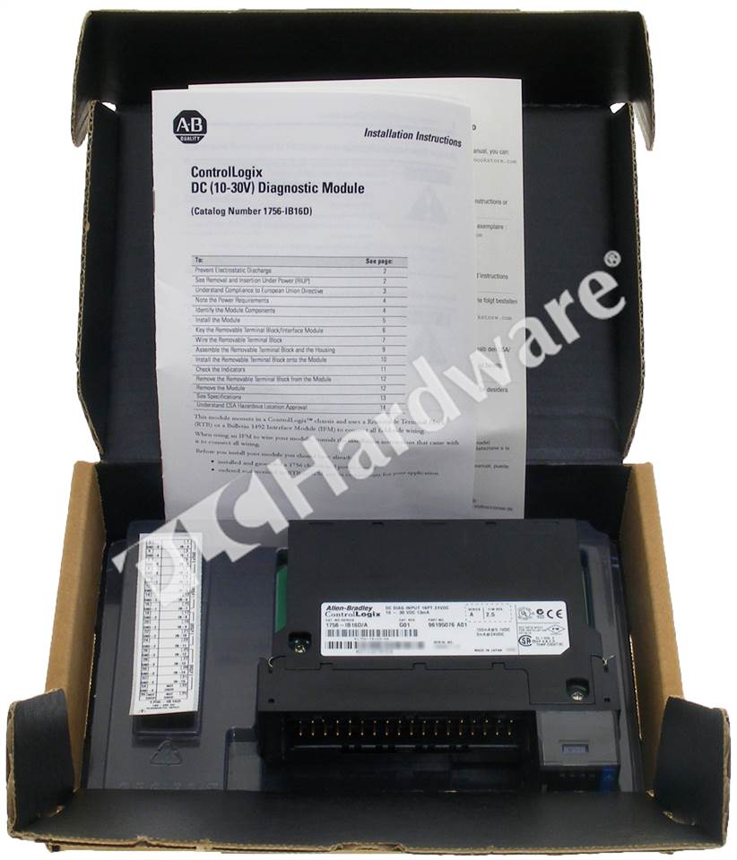 PLC Hardware: Allen-Bradley 1756-IB16D ControlLogix Diagnostic 16 Input ...