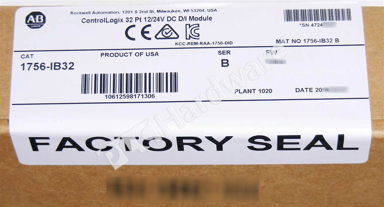 PLC Hardware - Allen Bradley 1756-IB32 Series B, New Factory Sealed