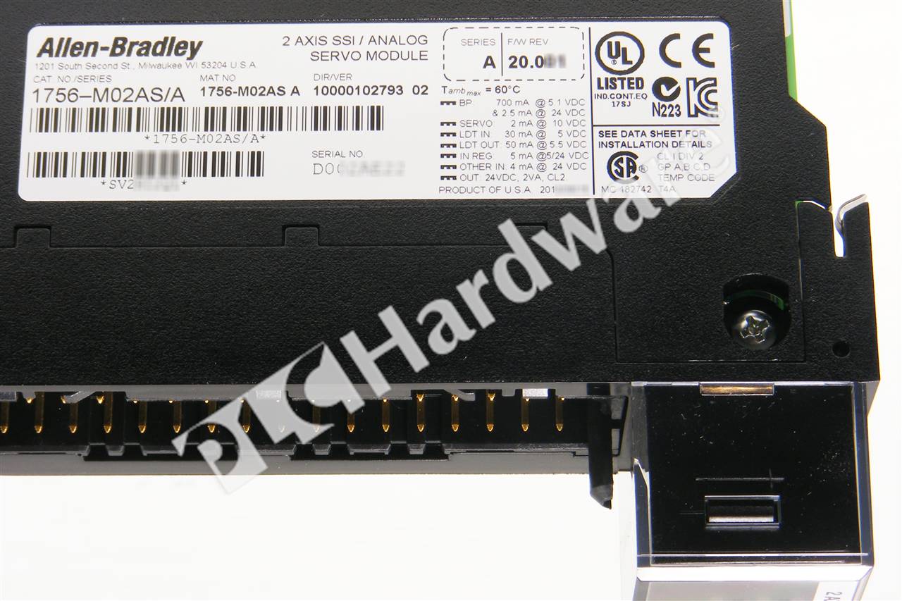 PLC Hardware: Allen-Bradley 1756-M02AS 2 Axis Analog/SSI Servo Module