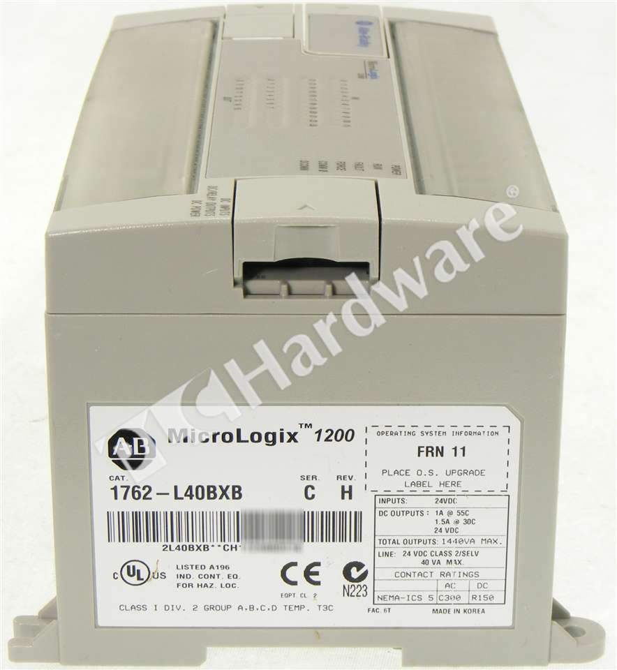 PLC Hardware: Allen Bradley 1762-L40BXB MicroLogix 1200 Controller