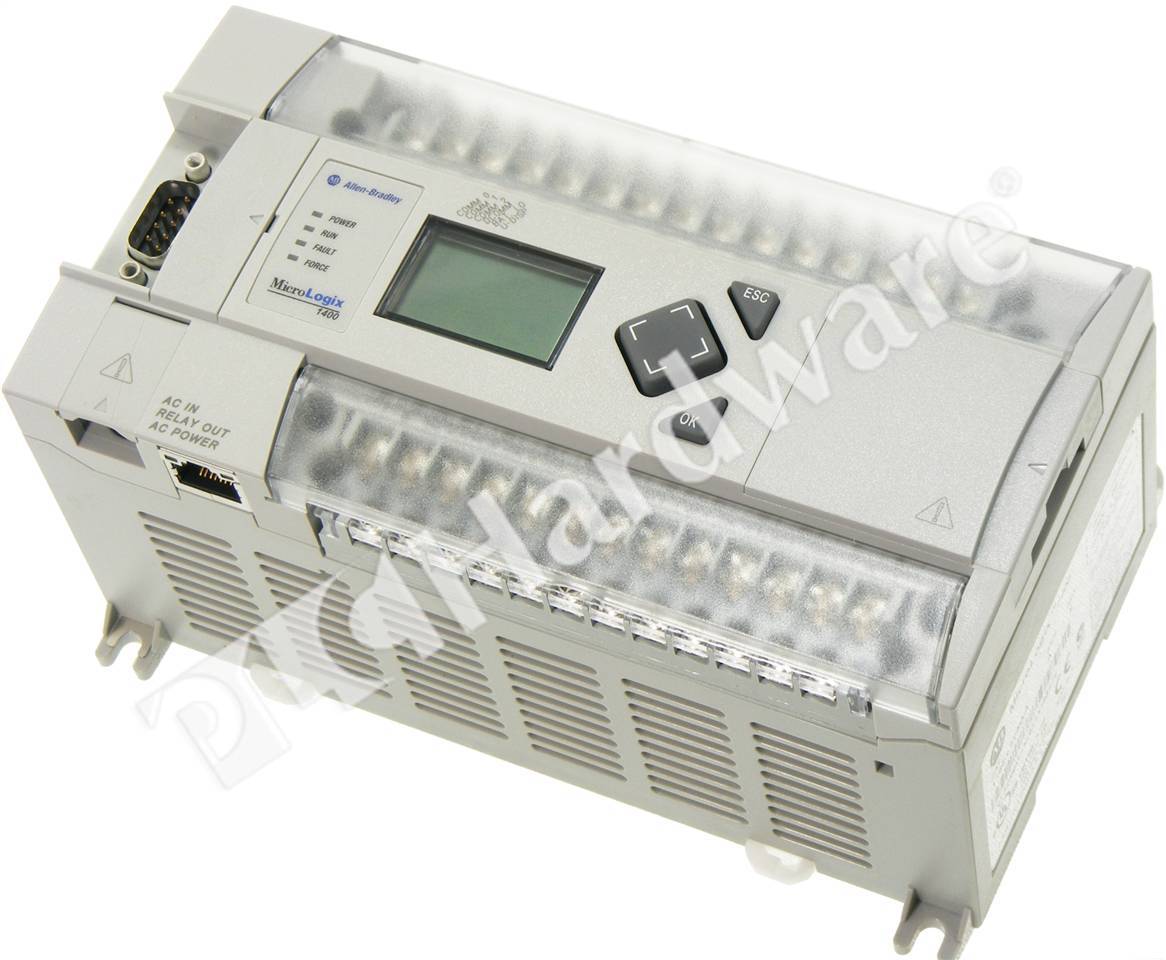 PLC Hardware: Allen-Bradley 1766-L32AWA MicroLogix 1400 PLC, 110/240V AC  Power