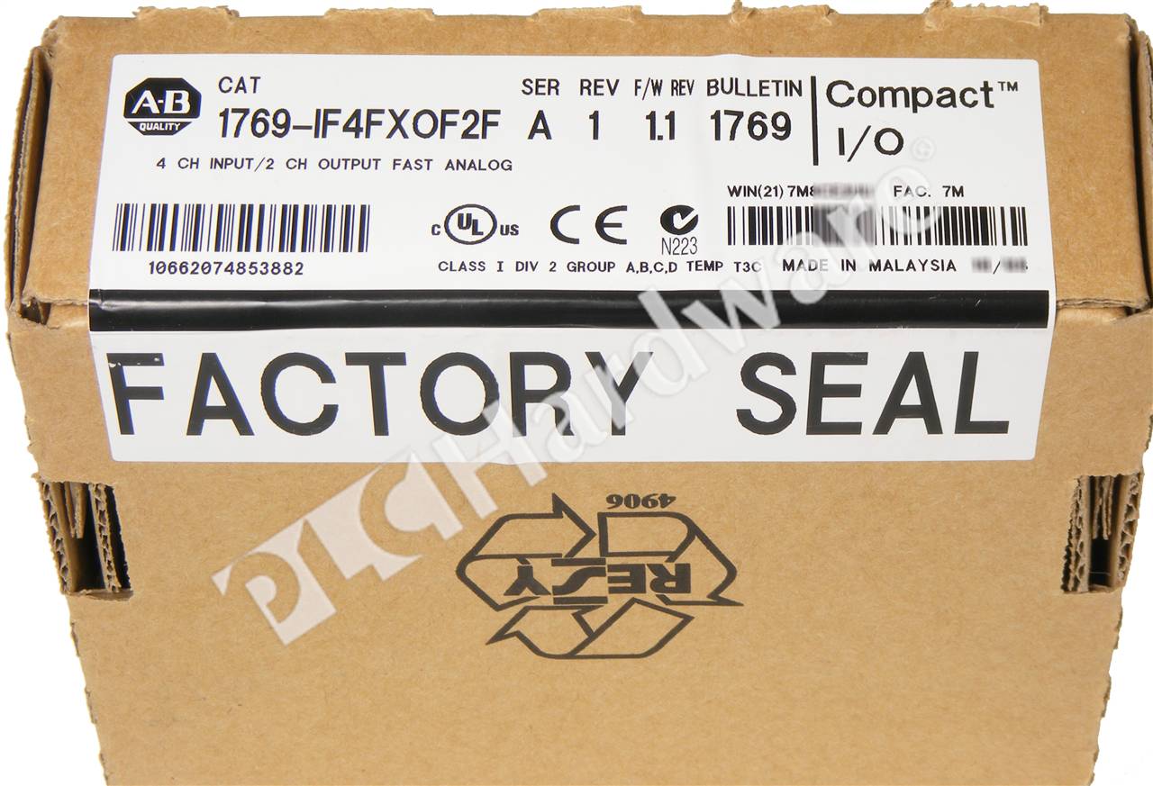 PLC Hardware: Allen Bradley 1769-IF4FXOF2F CompactLogix 4 In/2 Out