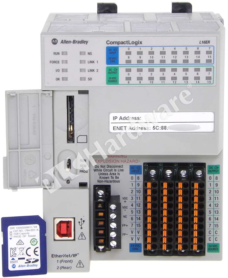 New Allen Bradley 1769-L16ER-BB1B /B 2020 CompactLogix 5370 Ethernet ...