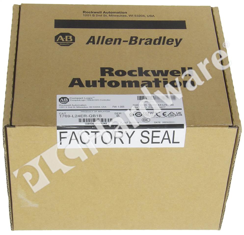 PLC Hardware - Allen Bradley 1769-L24ER-QB1B Series B, Surplus Sealed ...