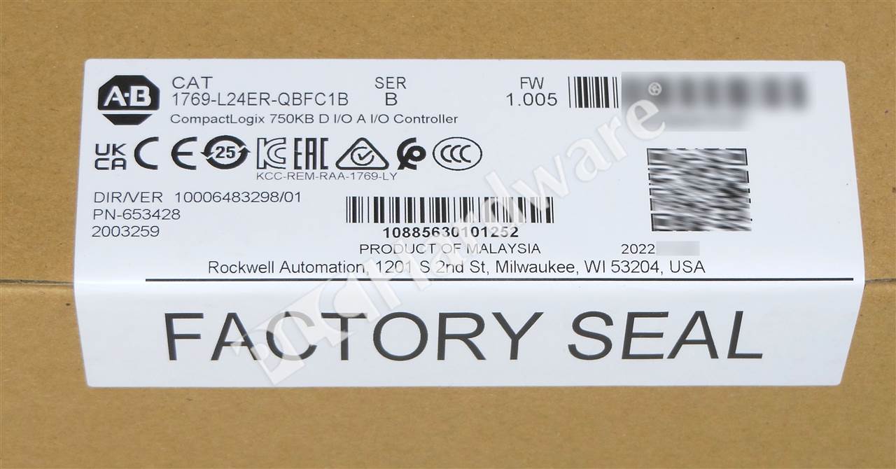 PLC Hardware - Allen Bradley 1769-L24ER-QBFC1B Series B, Surplus Sealed ...