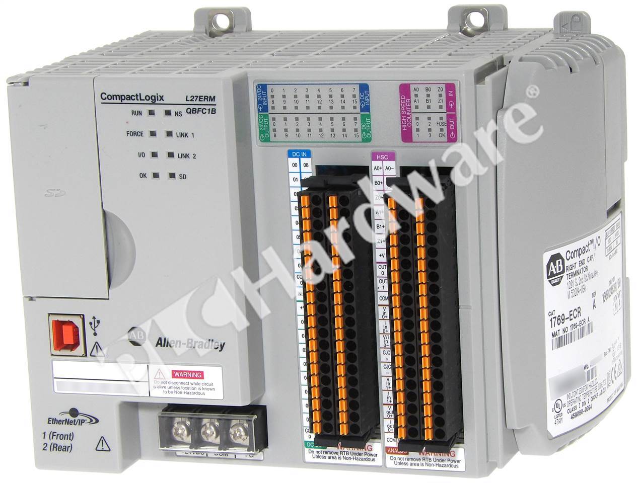 PLC Hardware: Allen-Bradley 1769-L27ERM-QBFC1B CompactLogix 5370 L2, 1MB