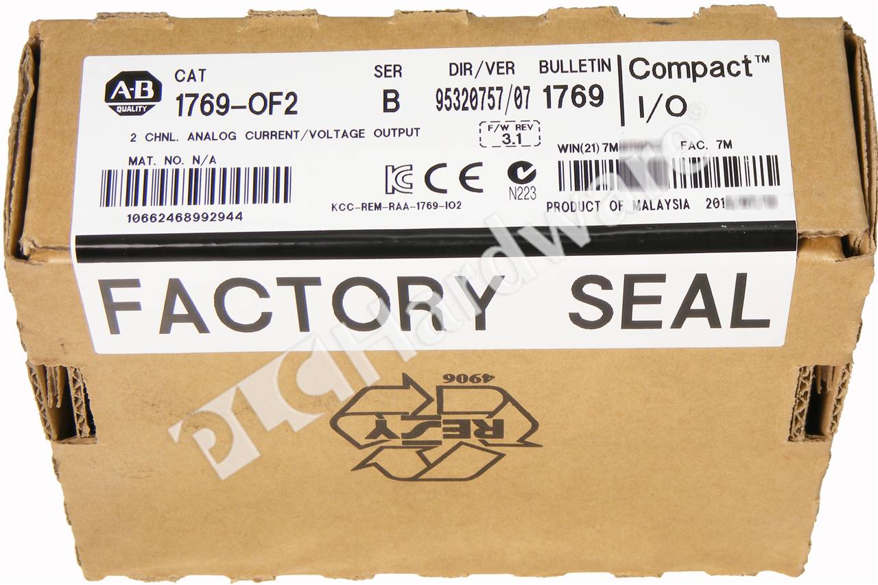 PLC Hardware - Allen Bradley 1769-OF2 Series B, New Factory Sealed