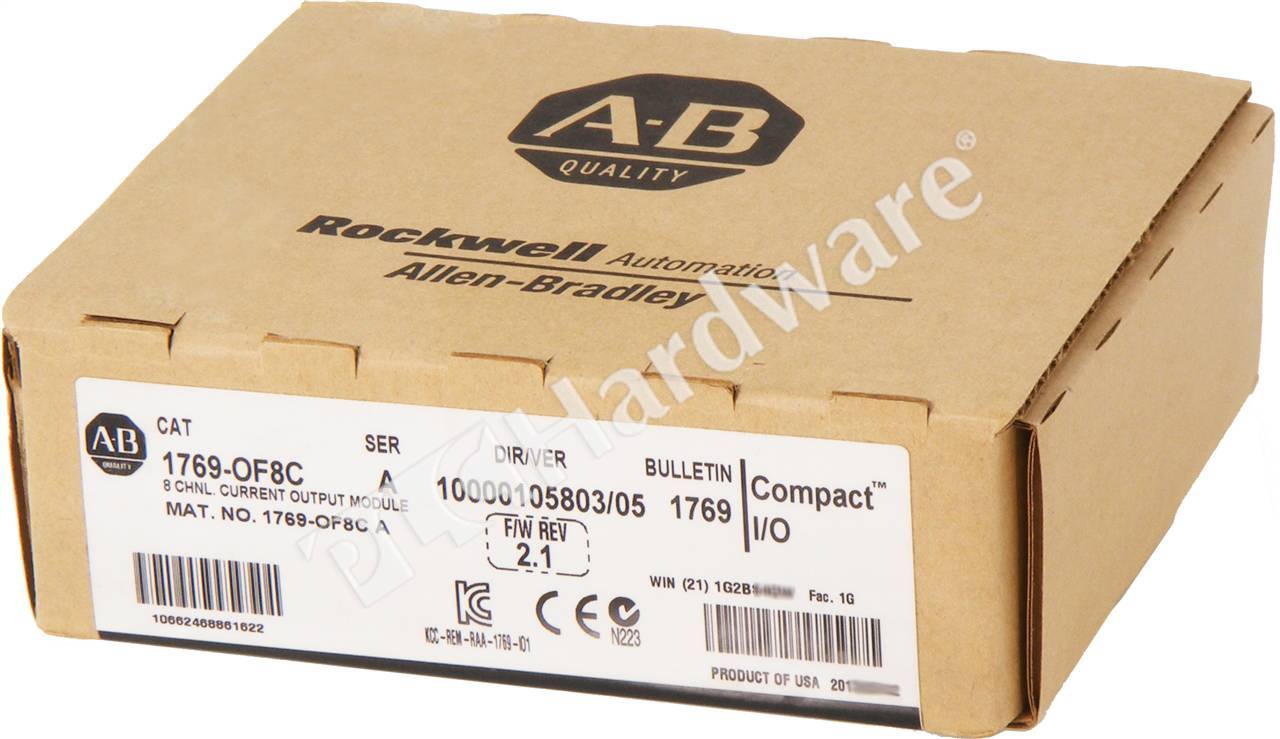 PLC Hardware: Allen-Bradley 1769OF8C CompactLogix 8-Ch Analog Output Module