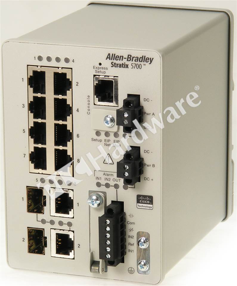 port network 10 switch Bradley 5700 BMS10CGP Hardware: PLC Stratix 1783 Allen