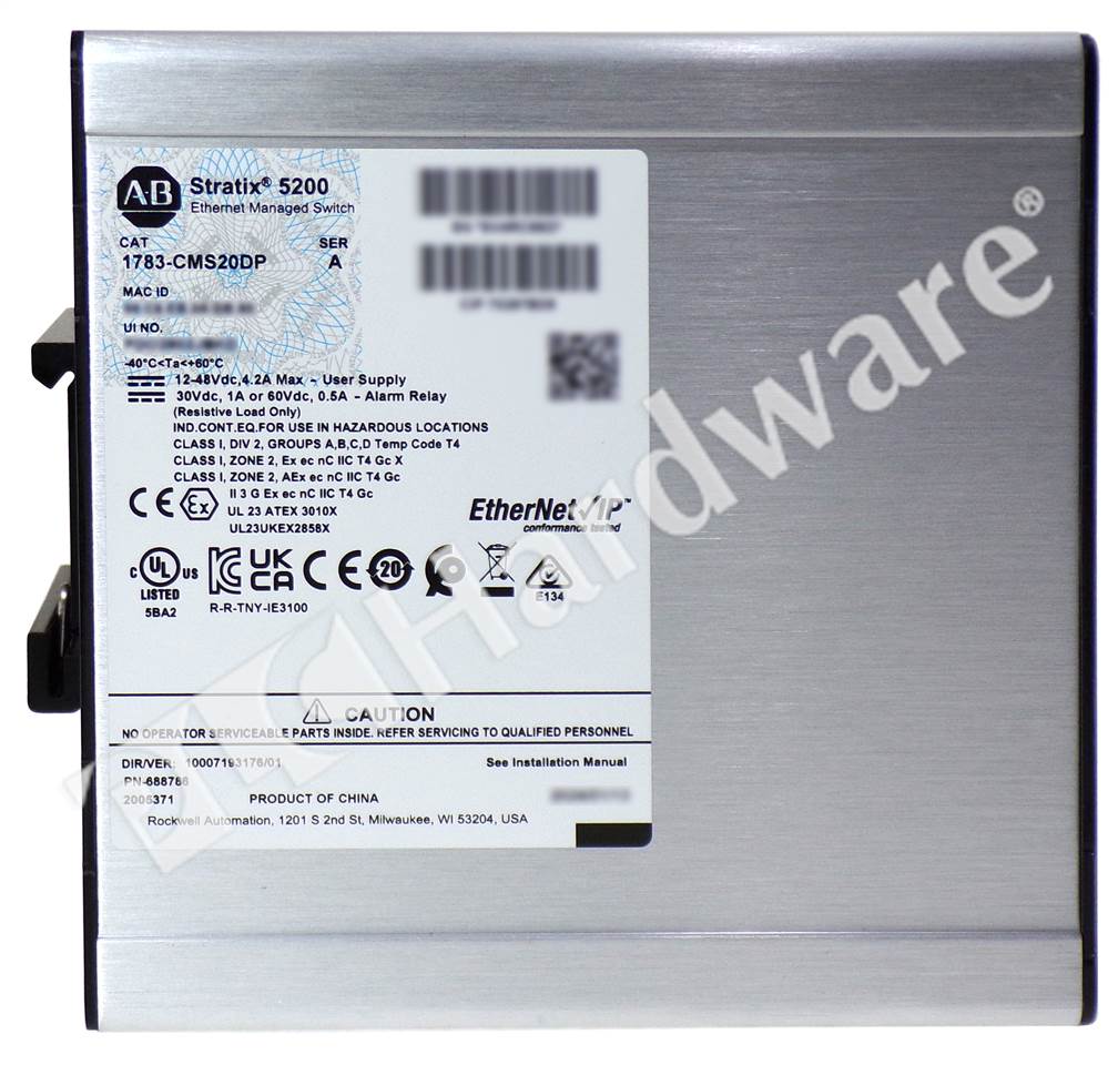 PLC Hardware Allen Bradley 1783 CMS20DP Stratix 5200 Ethernet Switch