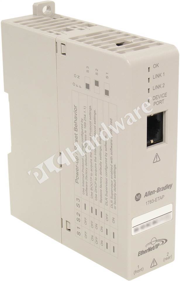 port 4 switch network Hardware: Bradley ETAP 3 Allen PLC EtherNet/IP 1783 Tap,