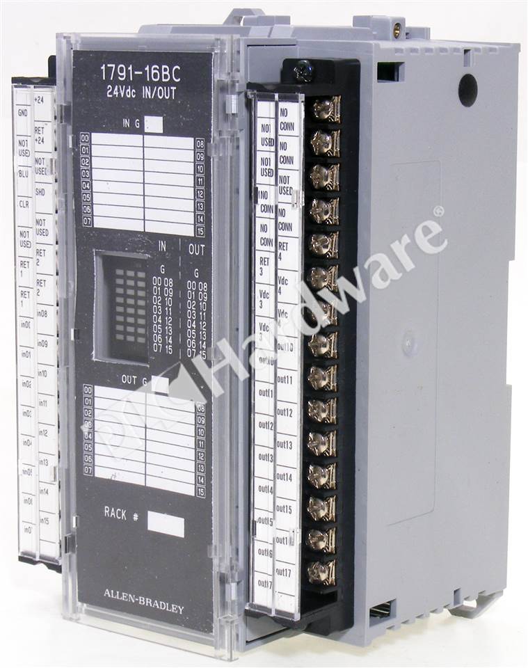 PLC Hardware: Allen-Bradley 1791-16BC Block I/O Module 24VDC 32 Points