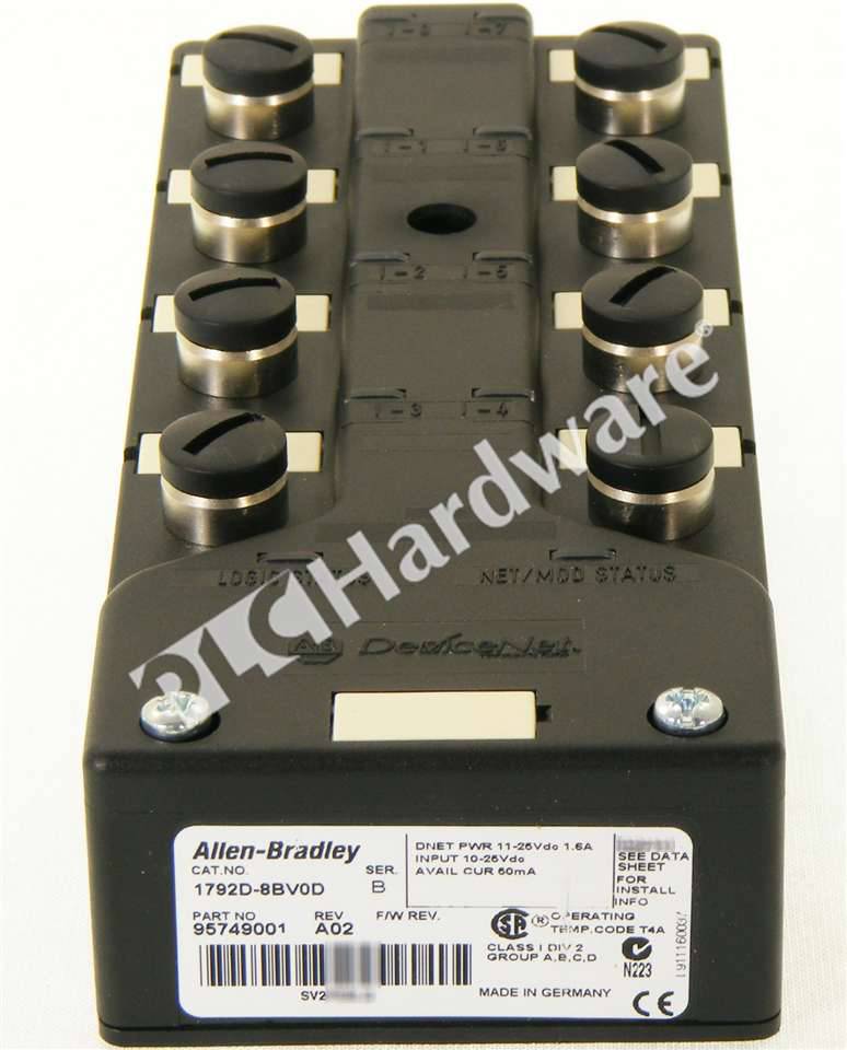 PLC Hardware: Allen-Bradley 1792D-8BV0D DeviceNet I/O Block 8 Inputs ...