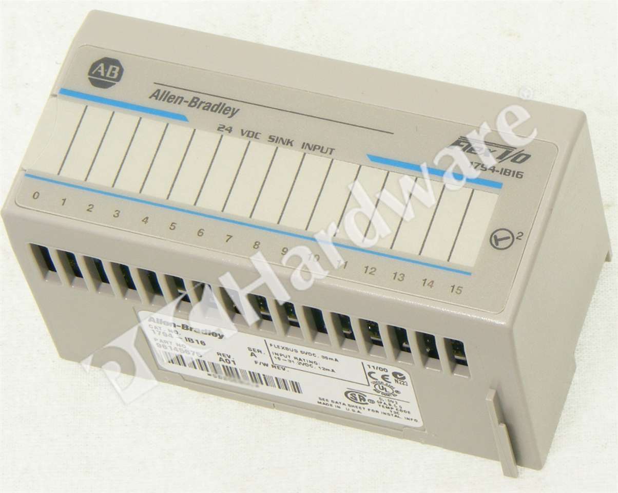 PLC Hardware - Allen Bradley 1794-IB16 Series A, Used PLCH Packaging