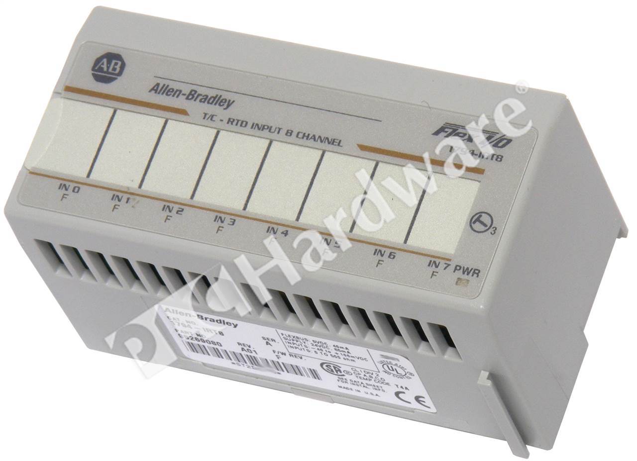 PLC Hardware: Allen-Bradley 1794-IRT8 Flex Analog Input Module 8-In RTD/TC