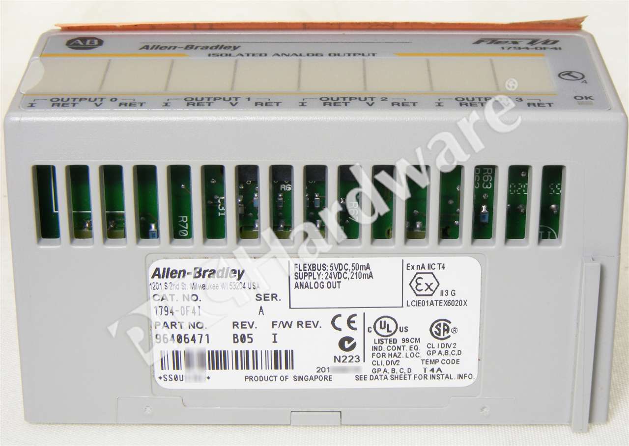 PLC Hardware: Allen-Bradley 1794-OF4I Flex I/O Isolated Analog Output Module