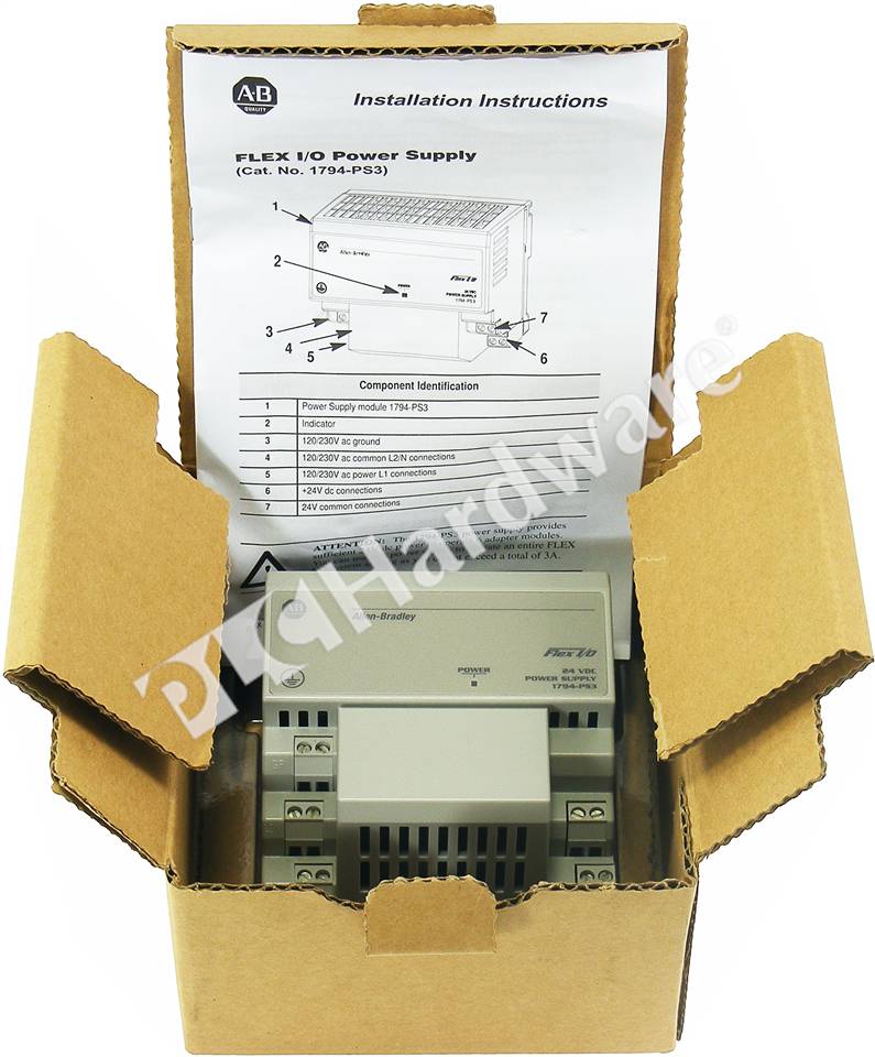 PLC Hardware: Allen-Bradley 1794-PS3 FLEX I/O Power Supply 120/230V AC