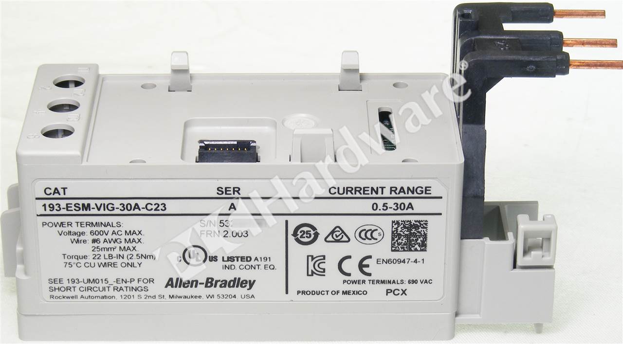 Plc Hardware Allen Bradley 193 Esm Vig 30a C23 Series A Used In Plch