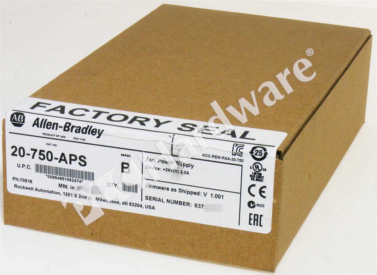 PLC Hardware: Allen-Bradley 20-750-APS PowerFlex 750 24V Aux Power