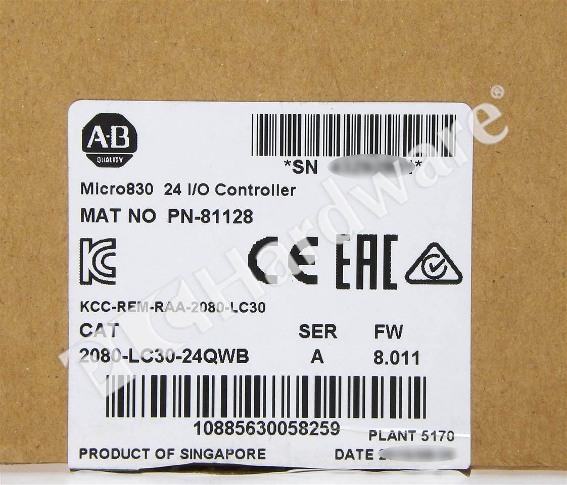 PLC Hardware - Allen Bradley 2080-LC30-24QWB Series A, New Surplus Sealed