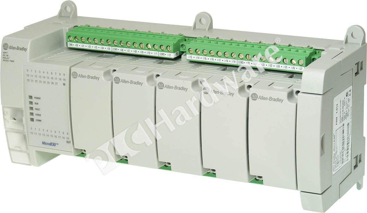 PLC Hardware: Allen-Bradley 2080-LC30-48QWB Micro830 Controller, 28In/20Out