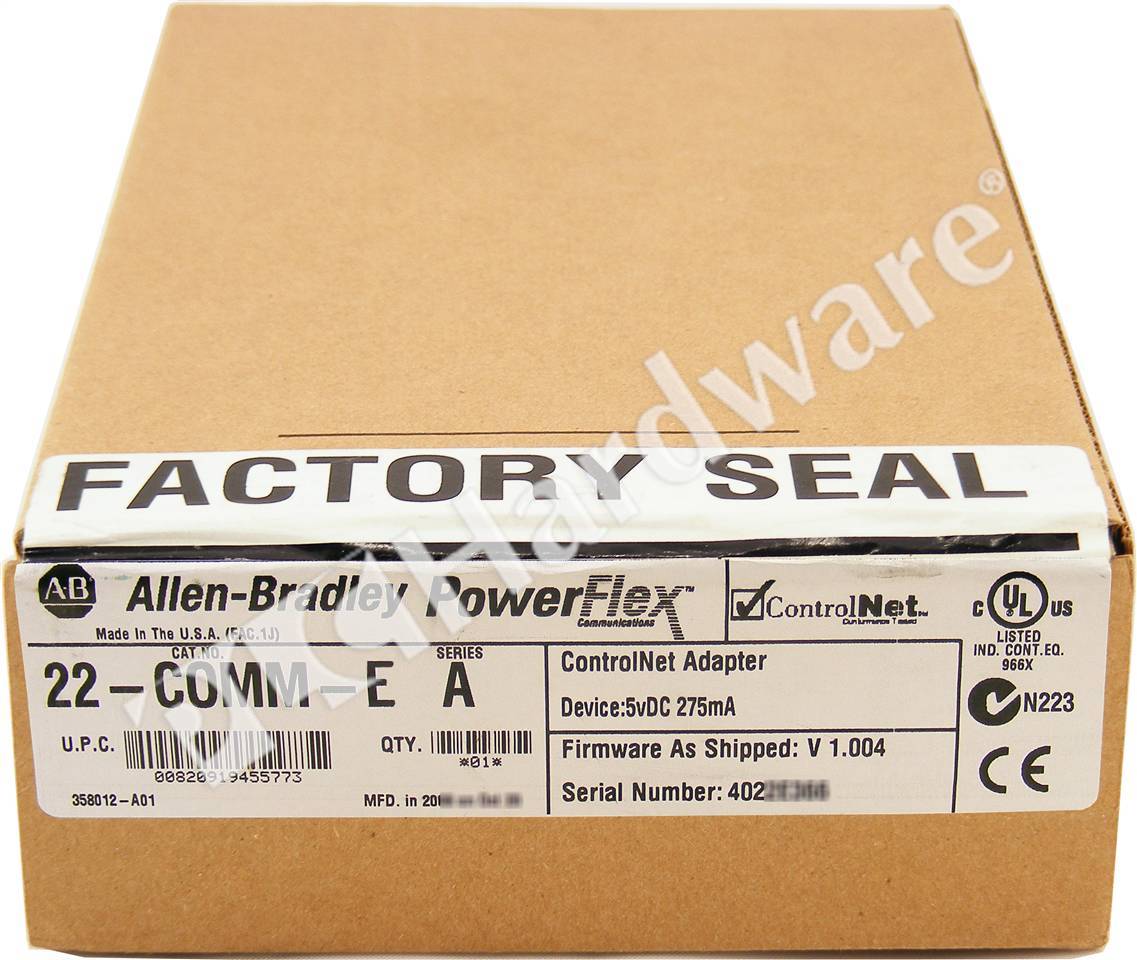 PLC Hardware: Allen-Bradley 22-COMM-E PowerFlex Component EtherNet/IP ...