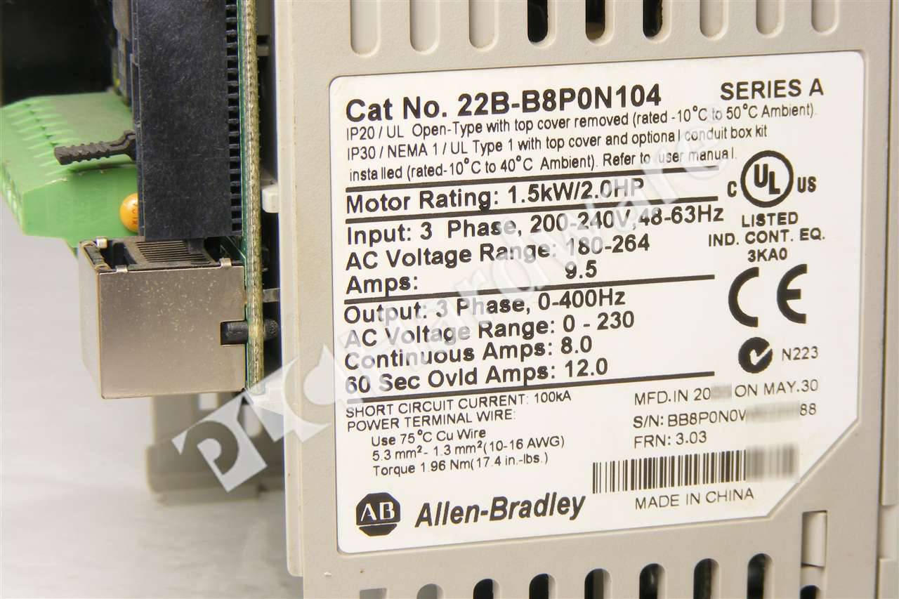 Plc Hardware Allen Bradley B B P N Used In A Plch Packaging