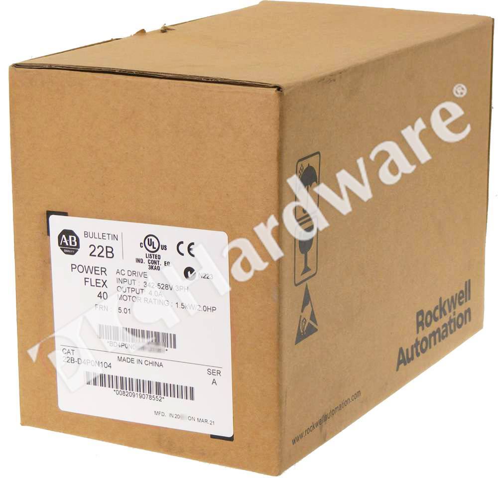PLC Hardware: Allen-Bradley 22B-D4P0N104 PowerFlex 40 AC Drive